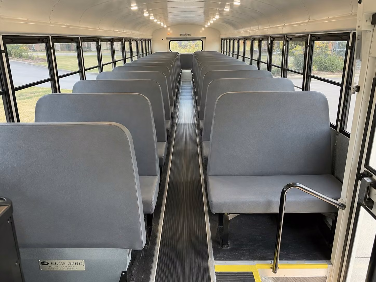 school bus inside